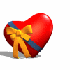 Gif animé coeur cadeau